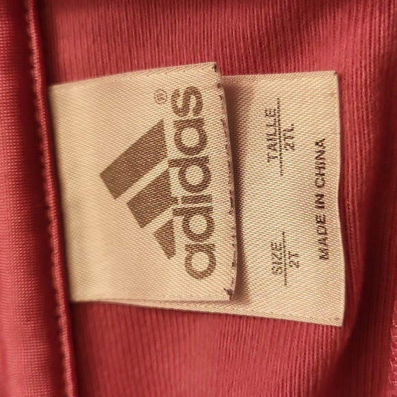 Adidas pink athletic zip up sweater - Picture 2 of 4